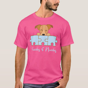 Camiseta Puzzles Nuzzles Jogo de Peças de Quebra-cabeça Jig