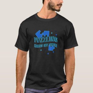 Camiseta Puzzling Me Faz Sorrir Quebra-cabeça