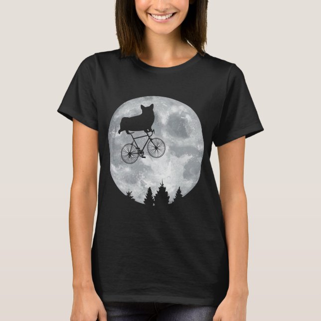 Camiseta PWC para bicicleta lunar do Dia das Bruxas de Lua  (Frente)