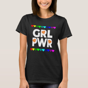 Camiseta PWR GRL de Potência da Rapariga