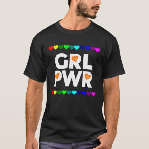Camiseta PWR GRL de Potência da Rapariga