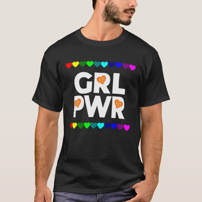 Camiseta PWR GRL de Potência da Rapariga (Frente)
