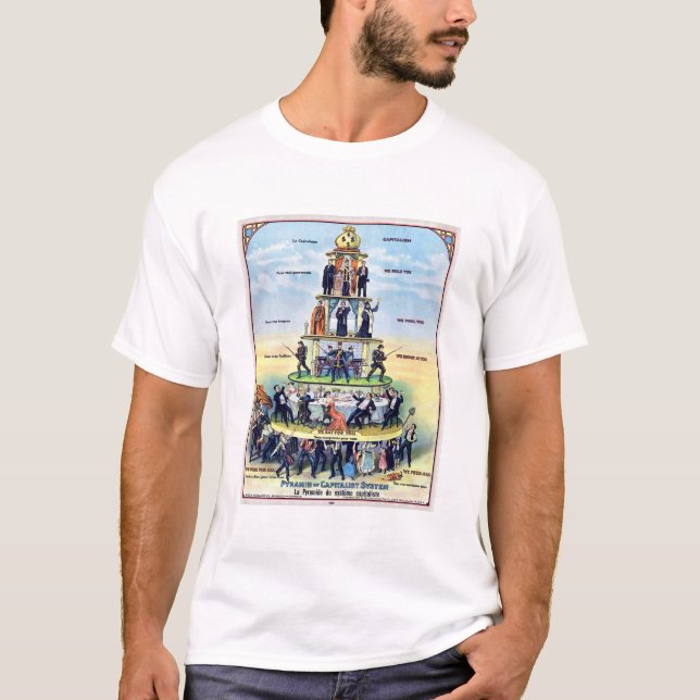 Camiseta Pyramid of the Capitalist System 1911 Poster (Frente)