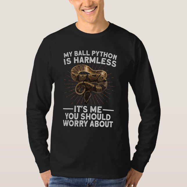 Camiseta Python Bola Engraçado Para Homens Mulheres Amante  (Frente)