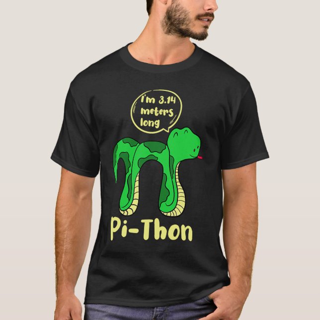 Camiseta Python Pithon Pi Símbolo de Diversão de Matemática (Frente)