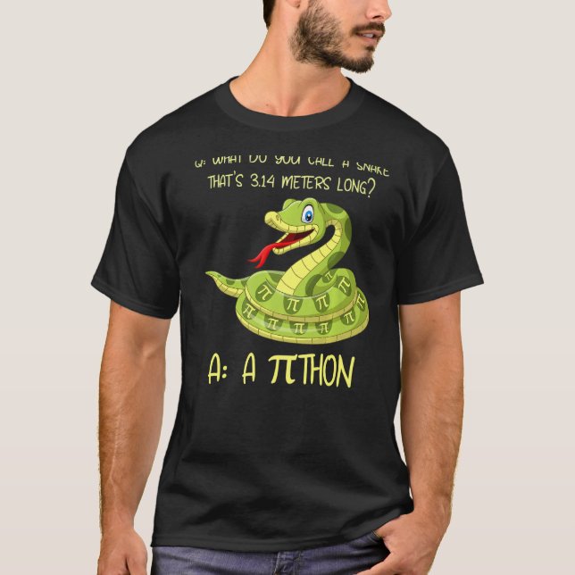 Camiseta Python Pithon Pi Símbolo Engraçado Matemática Teac (Frente)
