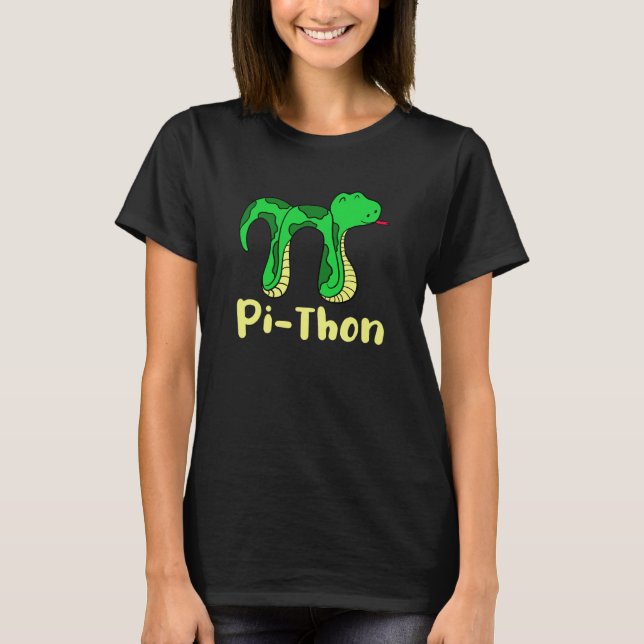 Camiseta Python Pithon Pi Symbol Fun Math Teacher Pi Day sn (Frente)