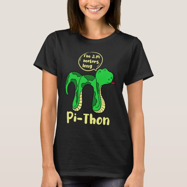 Camiseta Python Pithon Pi Symbol Fun Math Teacher Pi Day sn (Frente)