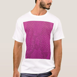 Camiseta Python Rosa: Textura Da Pele De Cobra.