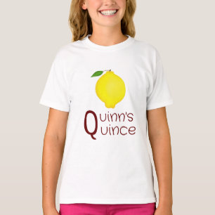 Camiseta Q Para Seu Nome Inicial E Fruta Do Quince