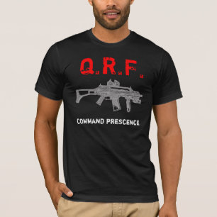 Camiseta Q.R.F., prescence do comando
