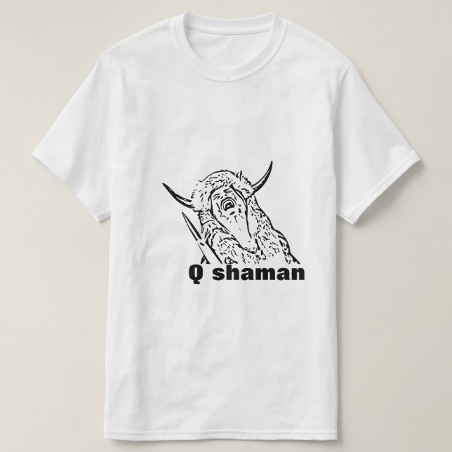 Camiseta q shaman anon (Frente do Design)