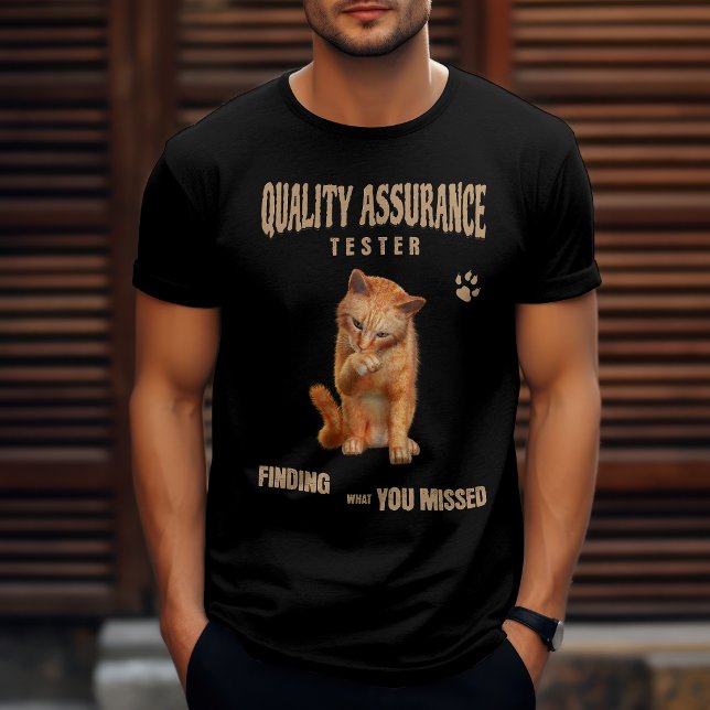 Camiseta QA Tester Cat Humor (Criador carregado)