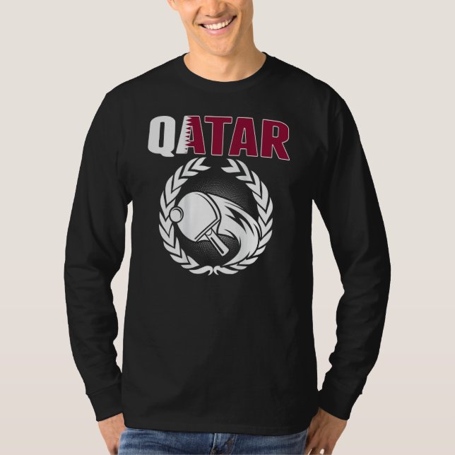 Camiseta Qatar Ping Pong  Proud Qatari Table Tennis Support (Frente)