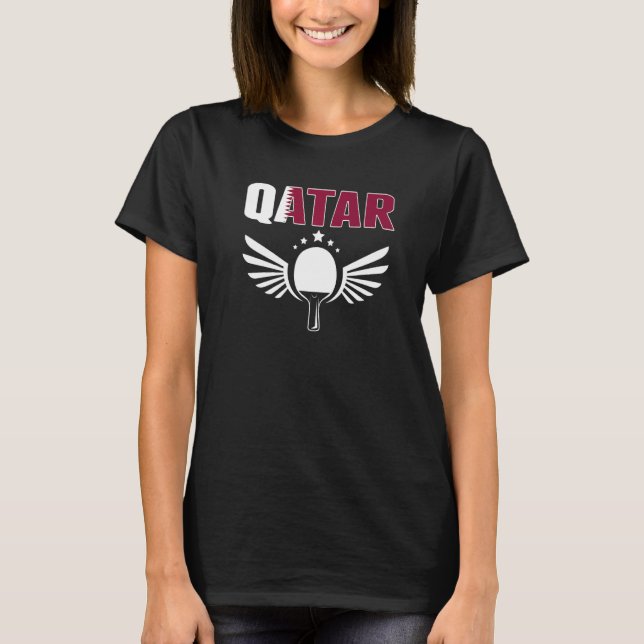 Camiseta Qatar Ping Pong  Proud Qatari Table Tennis Support (Frente)