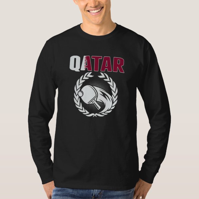 Camiseta Qatar Table Tennis  Qatari Ping Pong Supporter Spo (Frente)