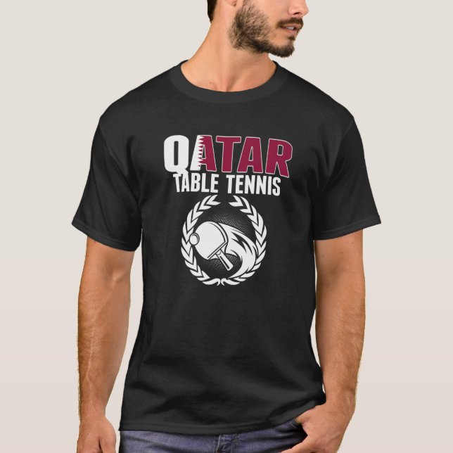 Camiseta Qatar Table Tennis  Qatari Ping Pong Supporter Spo (Frente)