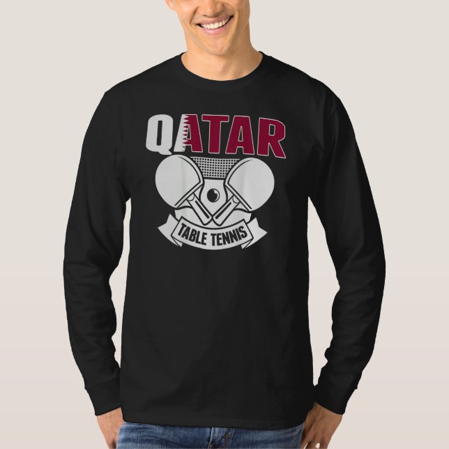 Camiseta Qatar Table Tennis   Support Qatari Ping Pong Team (Frente)