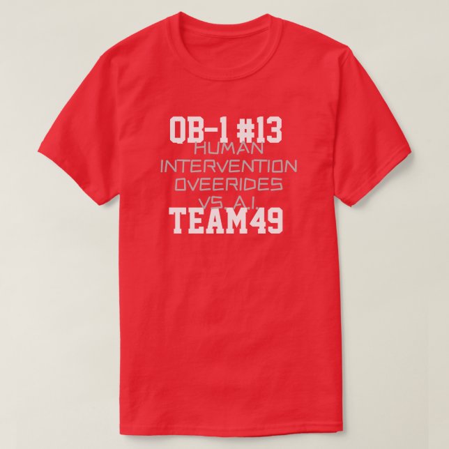 CAMISETA QB- 13 INTERVENÇÃO SOBRE A I. (Frente do Design)