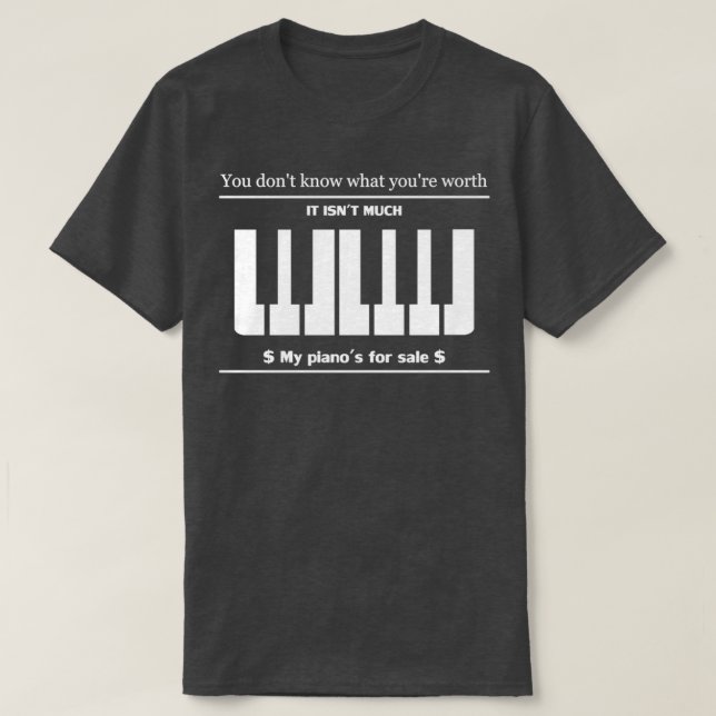 Camiseta Qotsa I am Designer design de piano (Frente do Design)