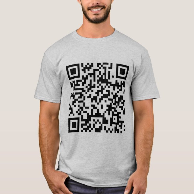 Camiseta Qr- c0de Cinza Masculina (Frente)