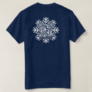 Camiseta QR-code Floco de Neve Unisex