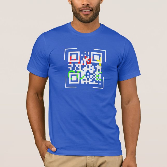 Camiseta QR Code Jersey Short Sleeve T Shirt (Frente)