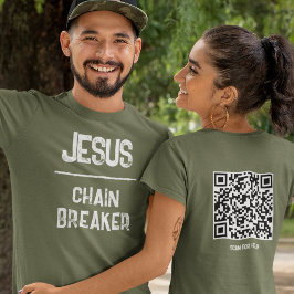 Camiseta QR Code Jesus - Rompedor de Cadeias Nova Vida Cris