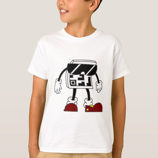 Camiseta QR Code Man: Digitalizar a Teia Futura (Frente)