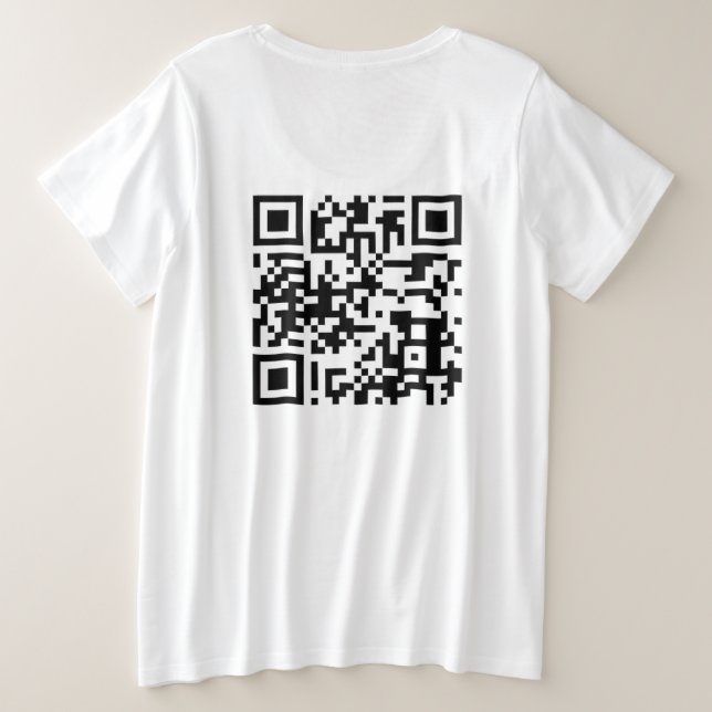 Camiseta QR Coloque seu telefone fora e volte ao trabalho P (Verso do Design)
