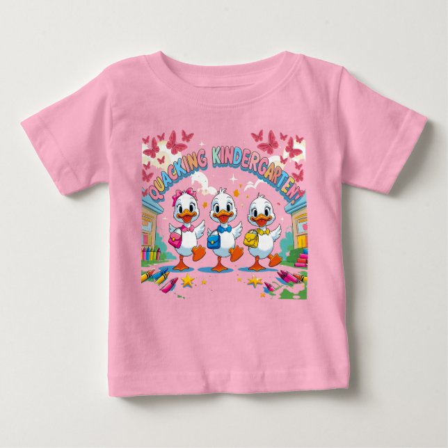 Camiseta "Quacking Kindergarten – Cute Duck Back-to-School  (Frente)