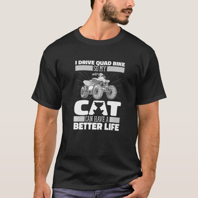 Camiseta Quad Bike Cat Biker Motor Sport Quad Bike (Frente)