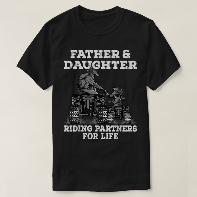 Camiseta Quad Bike - Father and Daughter Riding Partners AT (Frente do Design)