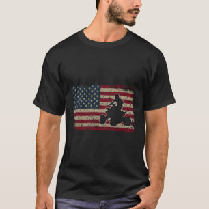 Camiseta Quad Biker America Flag I Atv Four Wheeler Quad Bi