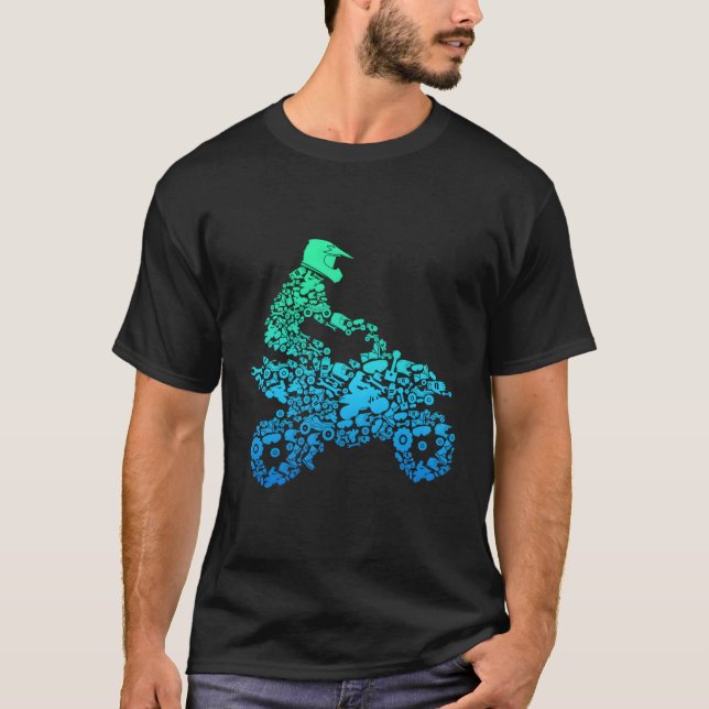 Camiseta Quad Biker Atv 4 Rodas Quad Para E (Frente)