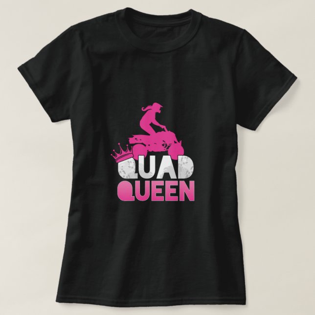 Camiseta Quad Queen ATV Rider Girl Mom Mother Offroad Gift (Frente do Design)
