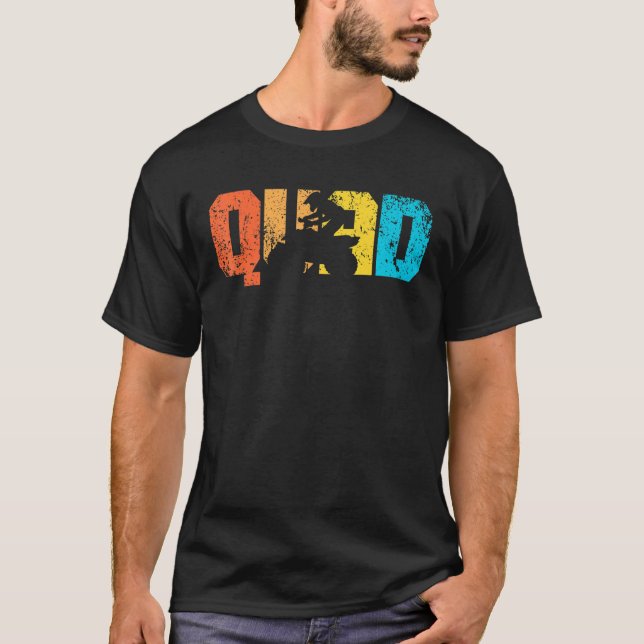Camiseta Quad Retro Quad Riding Quatro Rodas Atv Para Rapaz (Frente)