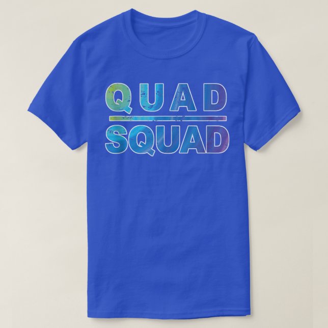 Camiseta Quad Squad, Motivação de Workout  (Frente do Design)