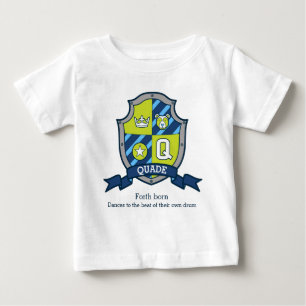 Camiseta Quade boys Q name & significado knights shield