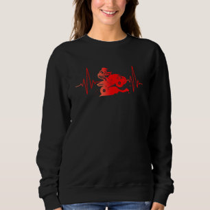 Camiseta Quadfahrer Heartbeat Motif Ecg Linha Quad Paixão