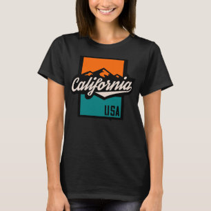 Camiseta quadra crachá da aventura viagem da Califórnia EUA