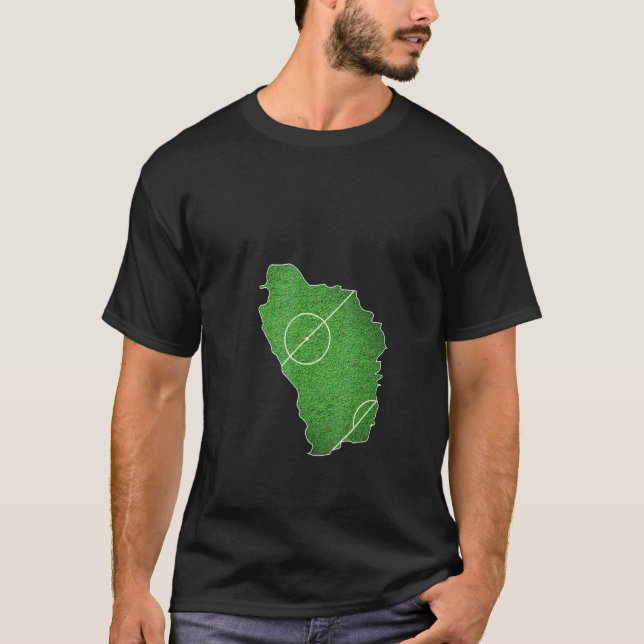 Camiseta Quadra de Futebol de Dominica (Frente)