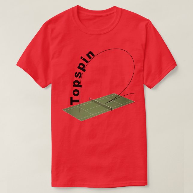 Camiseta Quadra de Tênis com Topspin (Frente do Design)