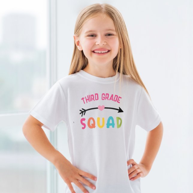 Camiseta Quadrado 3º grau (Start the school year out right with a fun 3rd Grade Squad tshirt.)