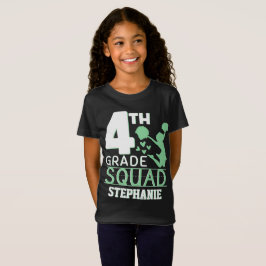 Camiseta Quadrado 4º Grau | Cheerleader Verde e Branco