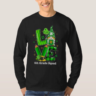 Camiseta Quadrado de 4º grau Rainbow Gnome Happy St Patrick