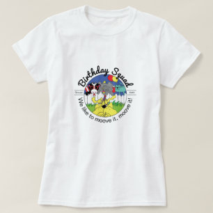 Camiseta Quadrado de Aniversário de Animais de Festas