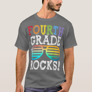 Camiseta Quadrado do 4º ano de Rocks do 4º ano de volta à e