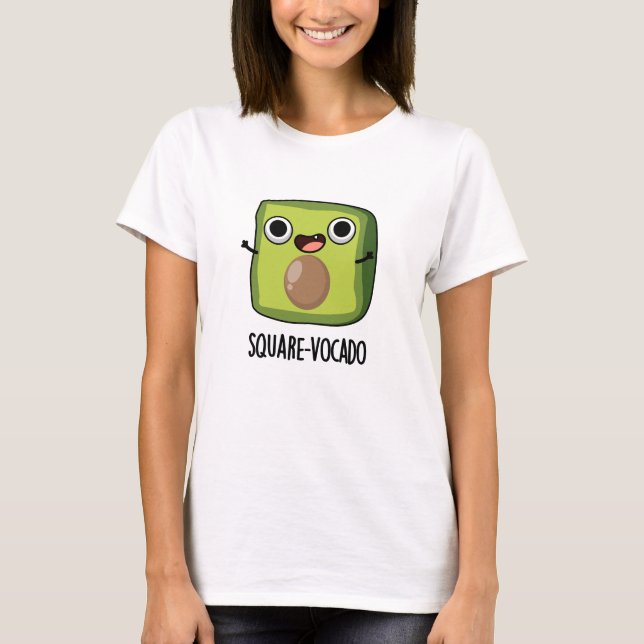 Camiseta Quadrado Engraçado Funny Avocado Puns (Frente)
