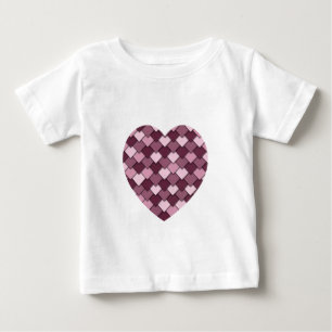 Camiseta Quadrado Rosa Cherry e coração de Diamond